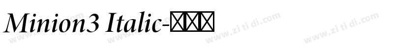 Minion3 Italic字体转换